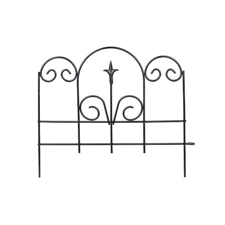 Panacea Panacea 16 in. L X 18 in. H Steel Black Garden Fence 89382